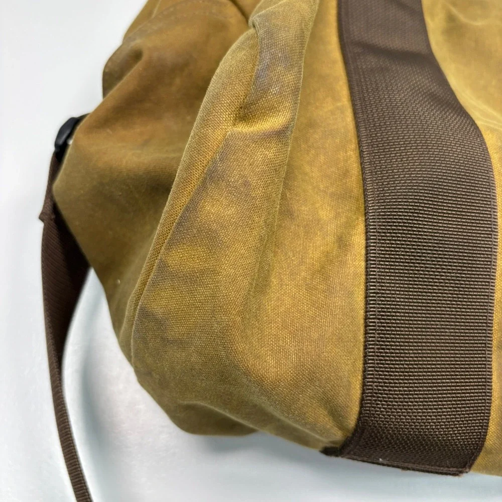 Filson Mens Duffle Bag One Size Dark Tan Brown Waxed Canvas Travel Gym Luggage